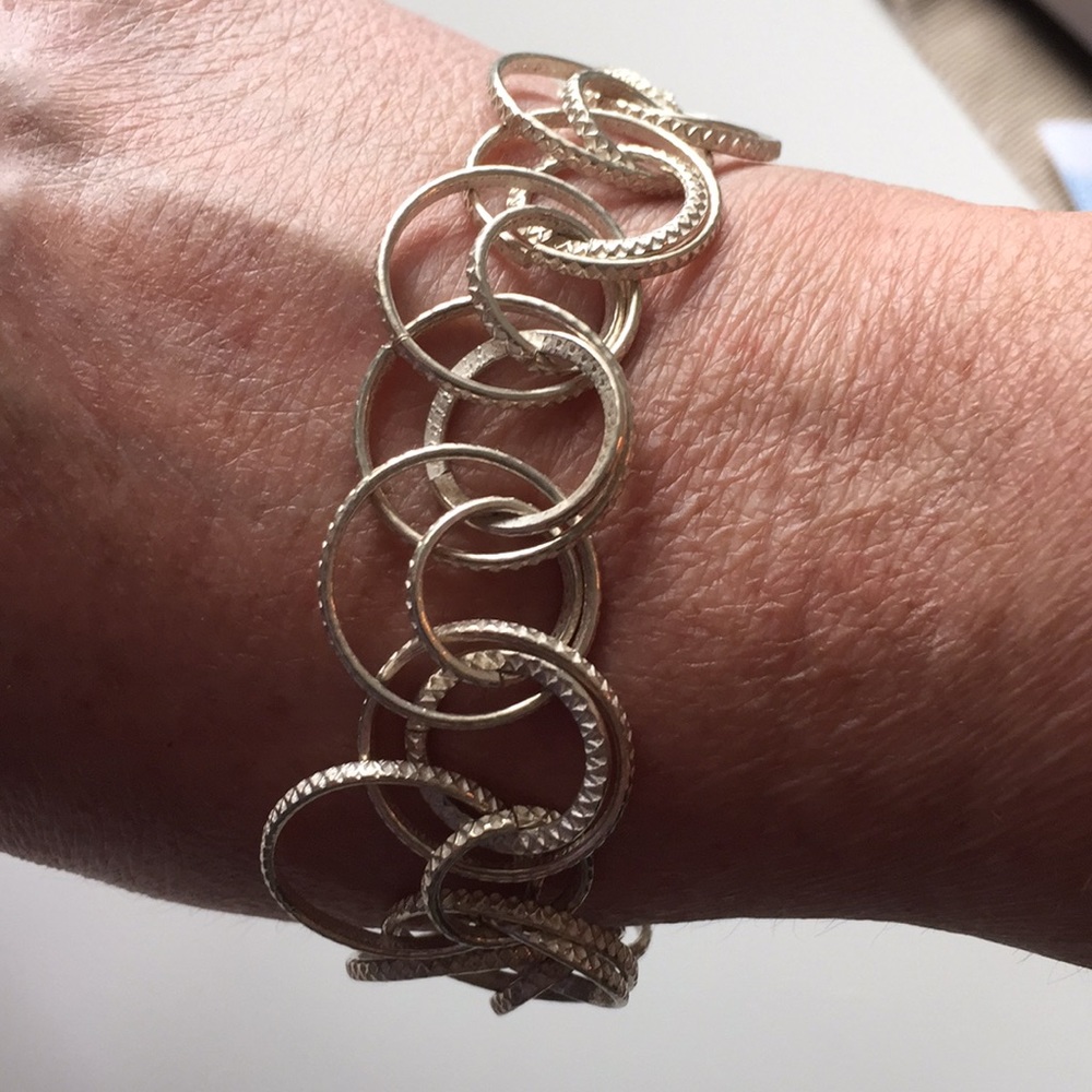 Sterling Silver Unique Multi Loop Bracelet - image 4
